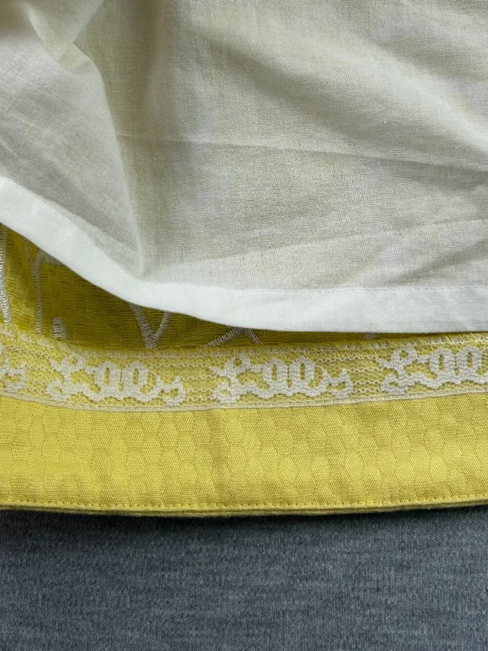 LILLY PULITZER Sz 6 Yellow w/ White Embroidered Flowers Strapless Dress Pockets - Picture 6 of 7